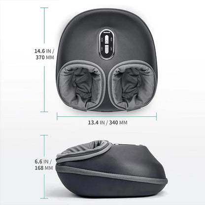 Foot Massager Heating Therapy Air Compression Shiatsu Knead Roller Muscle Relaxation Electric Foot Massage Machine